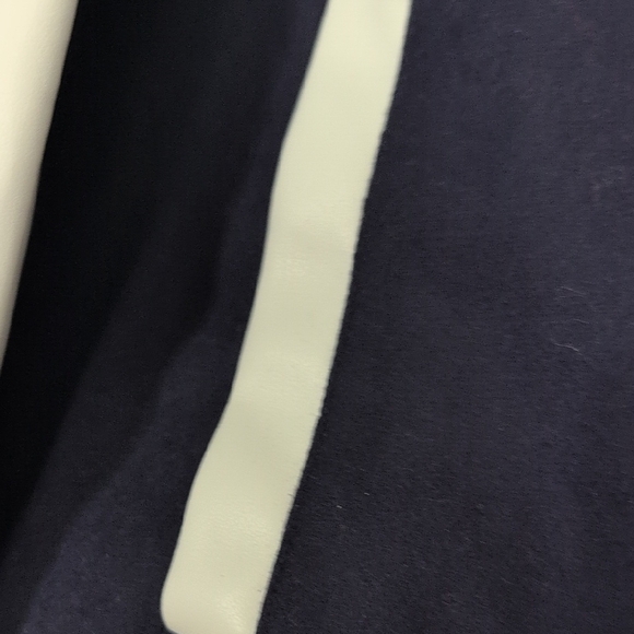 Limited Too Navy and White Letterman Jacket with Green Patch - Picture 8 of 8